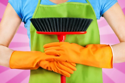 Professional North Ockendon carpet cleaners treating a stained carpet